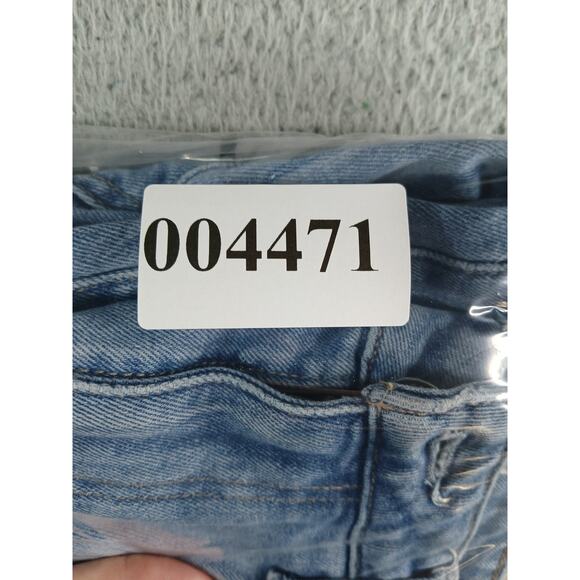 Paige Jeans Womens 28 Light Blue Denim Straight Leg Ripped Pockets Cotton Blend - Picture 10 of 10